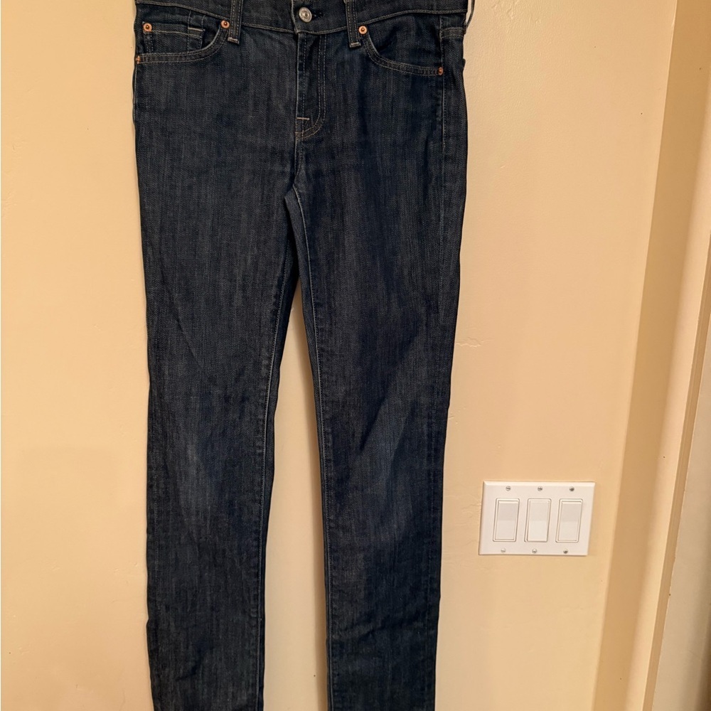 7 For All Mankind Dark Indigo Skinny Jeans